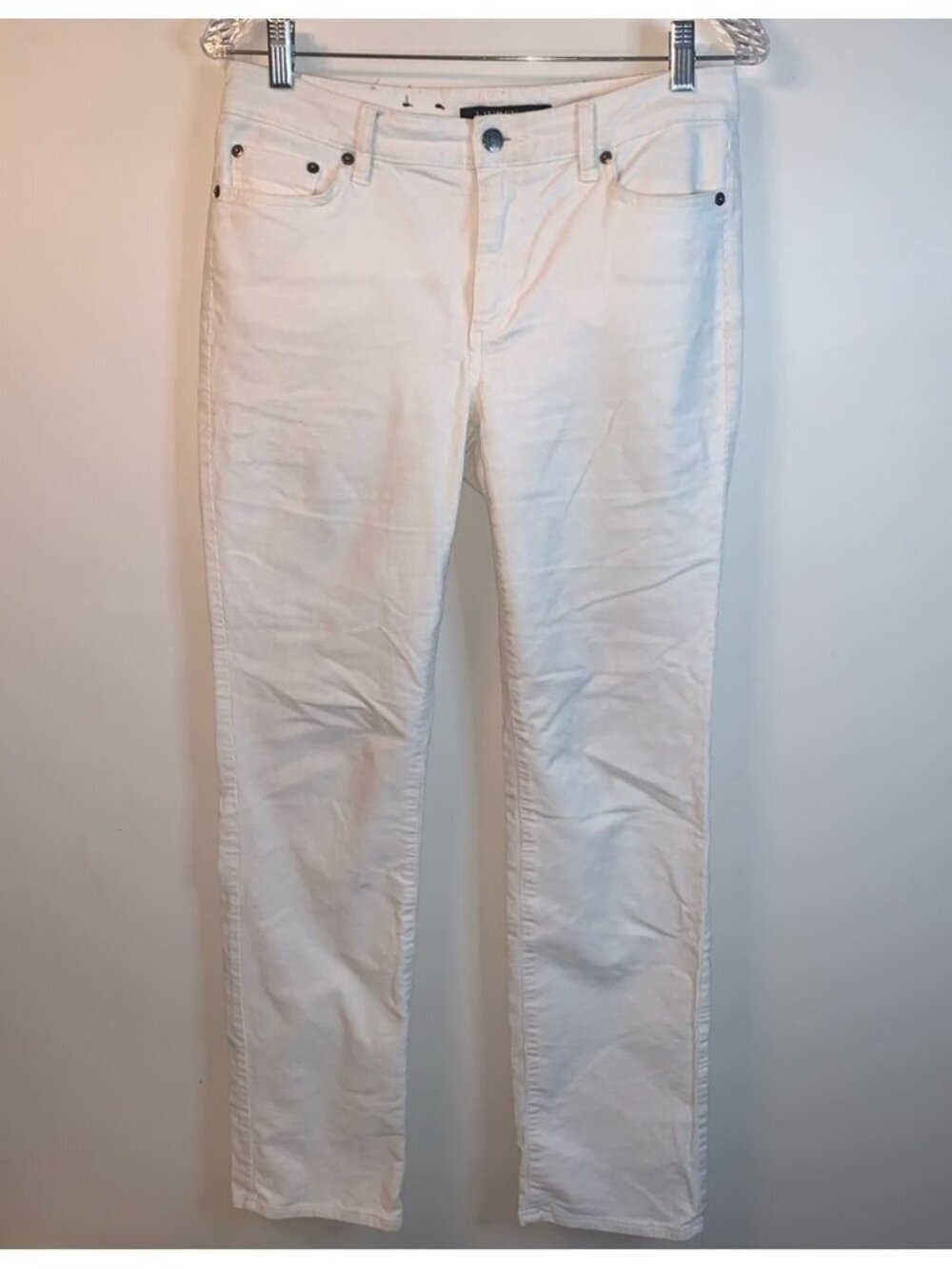 Lauren Ralph Lauren Black Label White Corduroy Ankle Pants 4